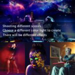 حلقة إضاءة سيلفي مع حامل ثلاثي القوائم، حلقة إضاءة LED على شكل قلب مقاس 19 بوصة مع حامل هاتف، مصباح إضاءة مباشر قابل للتعتيم بنسبة 0-100% مع منفذ إخراج USB لتصوير مؤتمرات الفيديو - الصورة 2