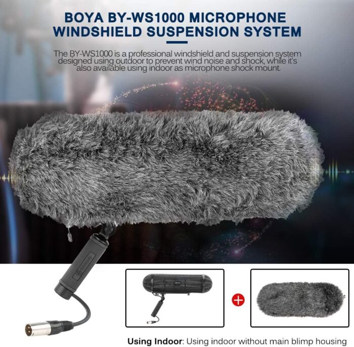 ⁦BOYA BY-WS1000 Shotgun Microphone Blimps⁩ - الصورة ⁦2⁩
