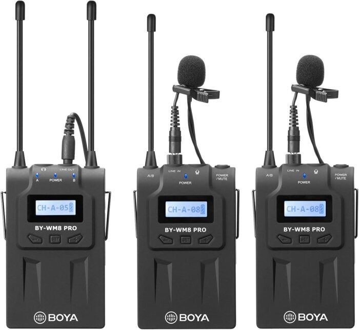 ⁦Boya WM8 Pro-K2 Uhf Wireless Lavalier Microphone⁩ - الصورة ⁦1⁩