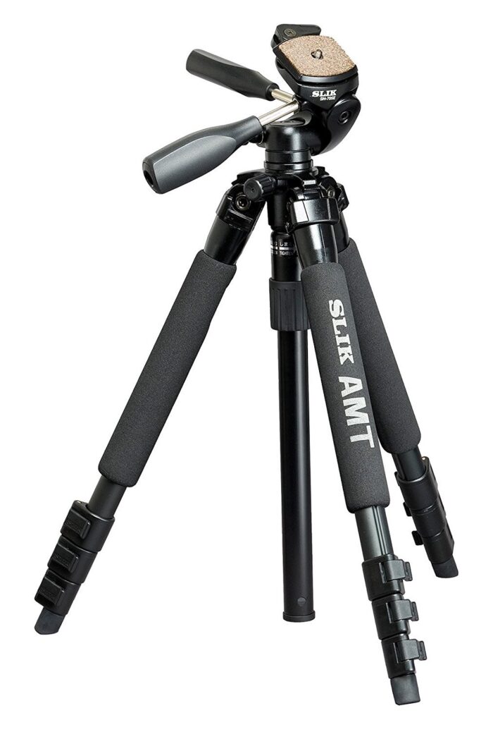 SLIK Pro 340 DX Tripod with SH-705E 3-Way, Pan-and-Tilt Head - Black - Image 2