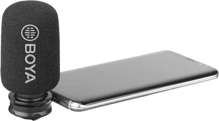 ⁦Boya by-dm100 digital stereo condenser microphone for android devices⁩ - الصورة ⁦1⁩