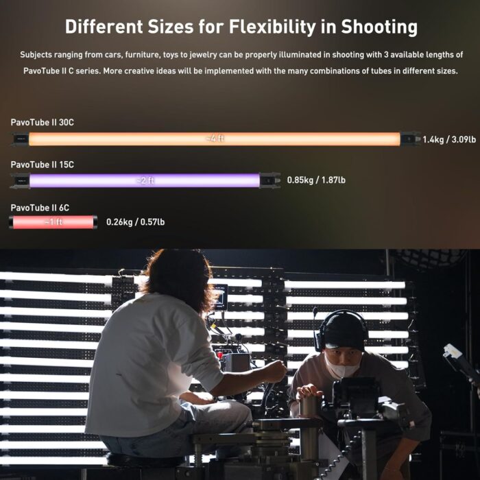 ⁦NANLITE Pavotube II 30C LED RGBWW Tube Light 2KIT⁩ - الصورة ⁦5⁩